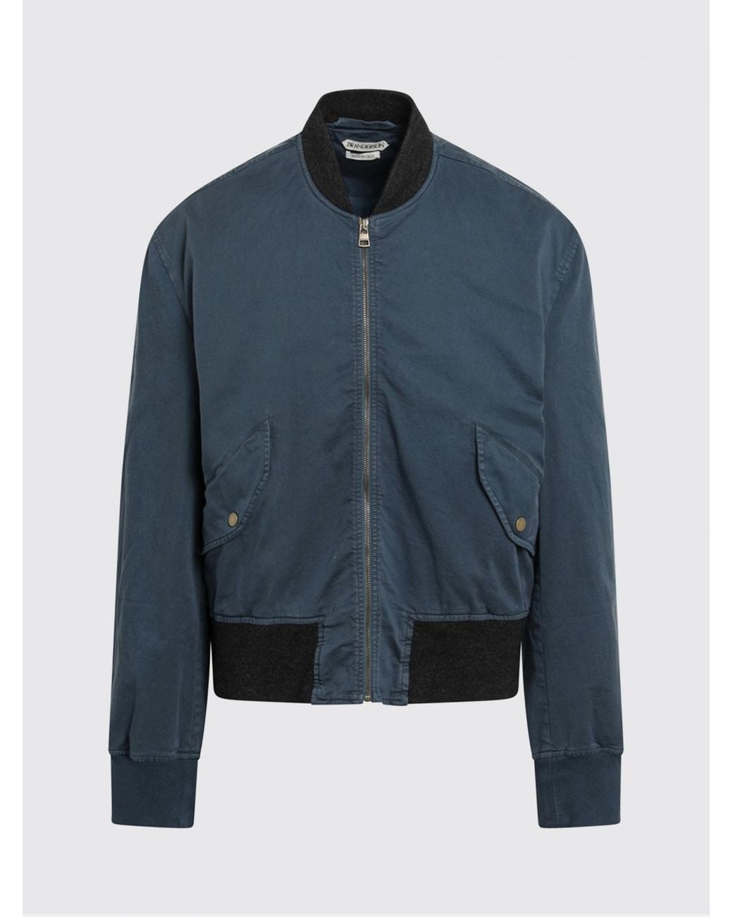 J.W. Anderson Blue Cotton Bomber Jacket for men