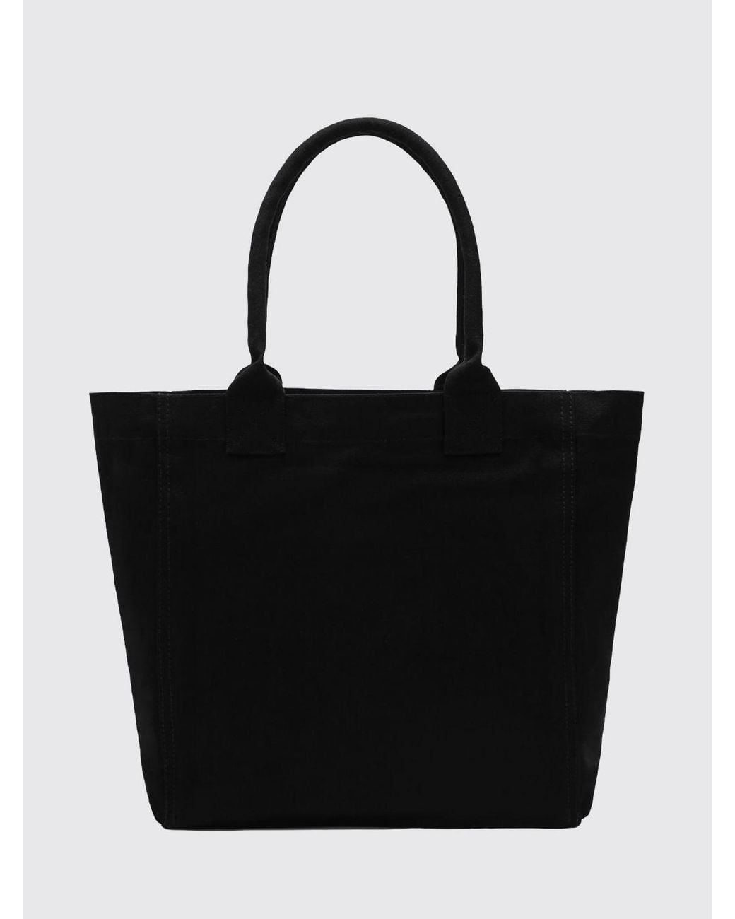 Isabel Marant Black Yenky Cotton Tote Bag With Double Handle And Tone-On-Tone Logo