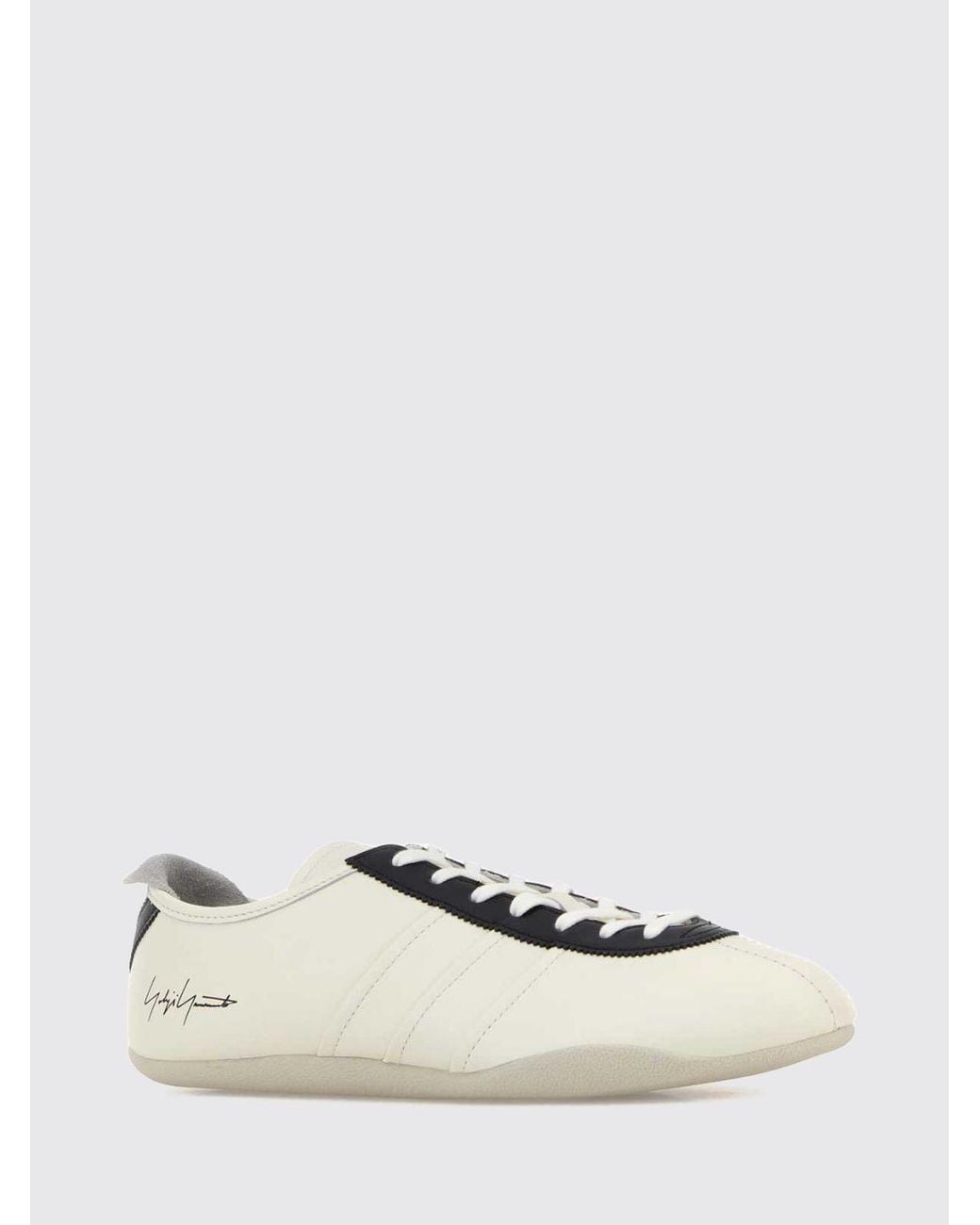Y-3 Natural Tokyo Leather Sneakers With Bicolor Design And Rubber Sole for men