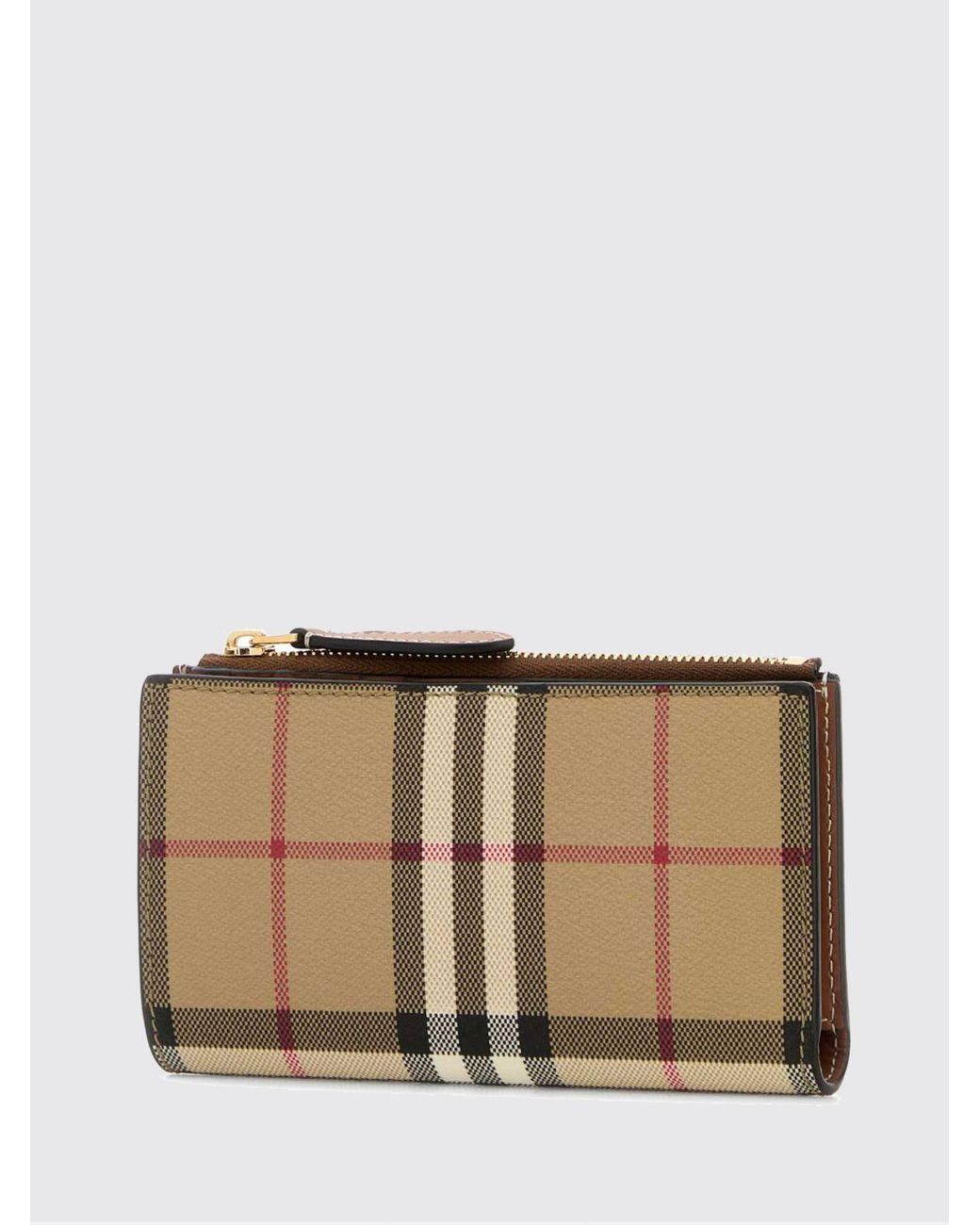 Burberry Natural Vintage Check Coated Cotton Bifold Wallet
