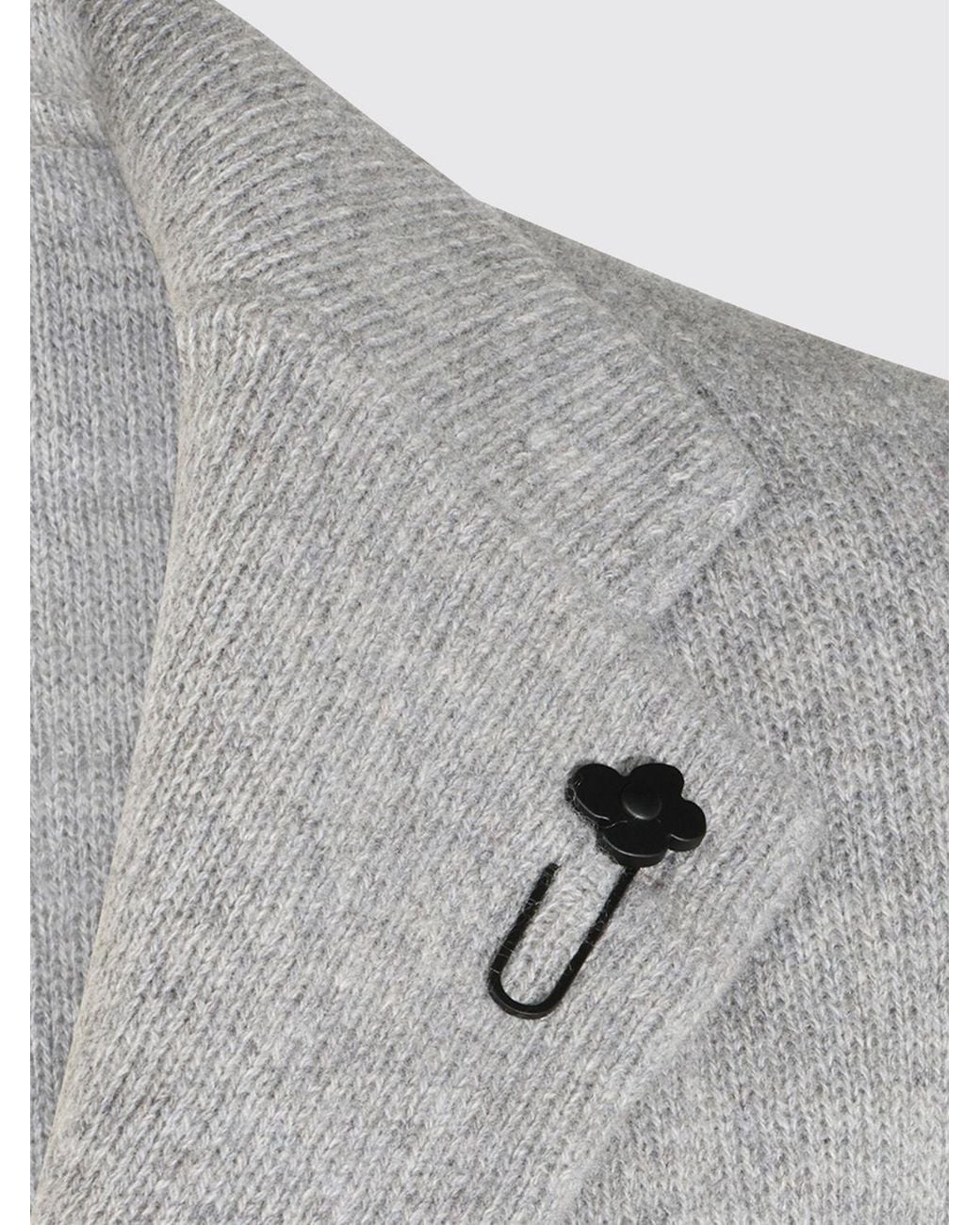 Lardini Gray Single-Breasted Pure Cashmere Blazer With Patch Pockets And Notch Lapels for men