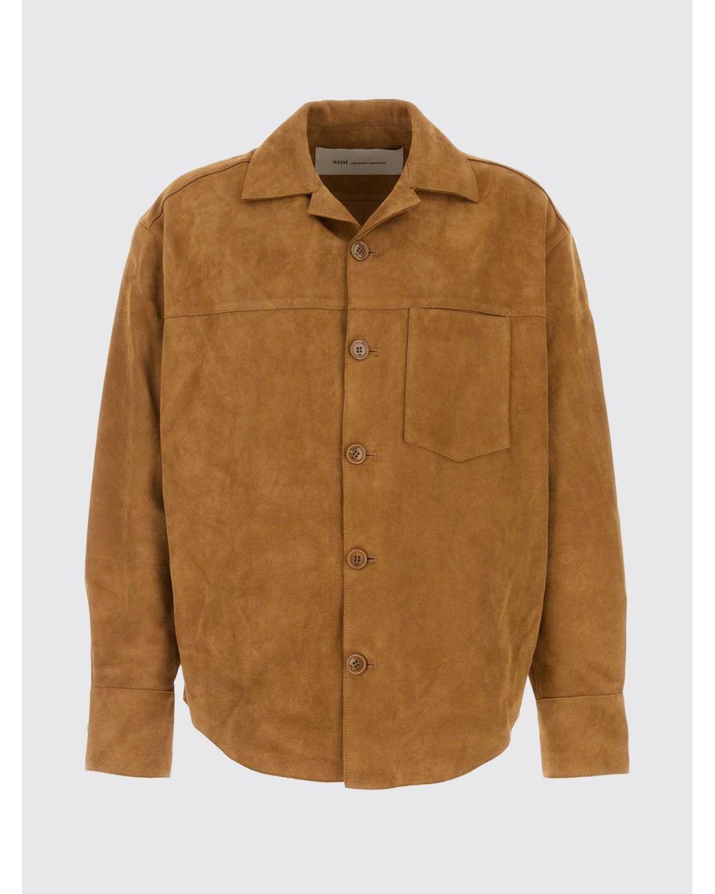 Camisa De Piel De Ante AMI de hombre de color Brown