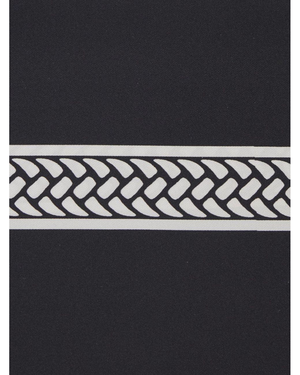 Fendi Black Selleria Graphic Print Square Silk Foulard