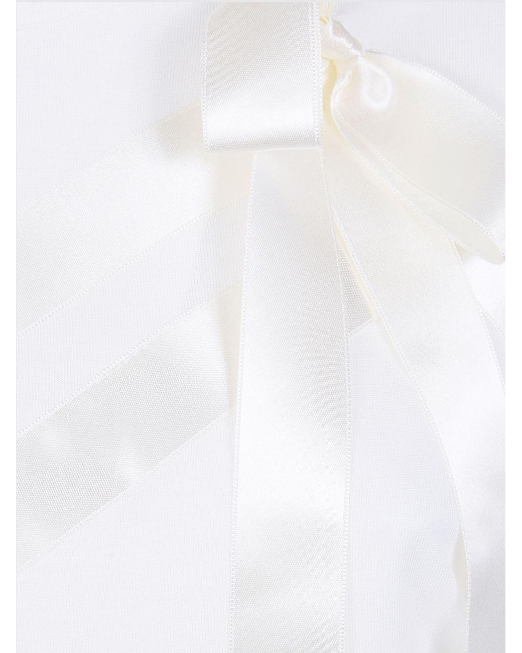 Simone Rocha White Lyocell T-Shirt With Bow