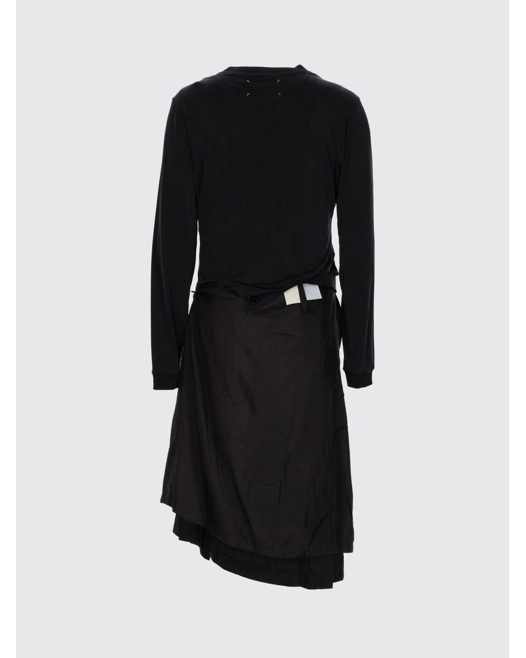 Maison Margiela Black Asymmetric Midi Dress