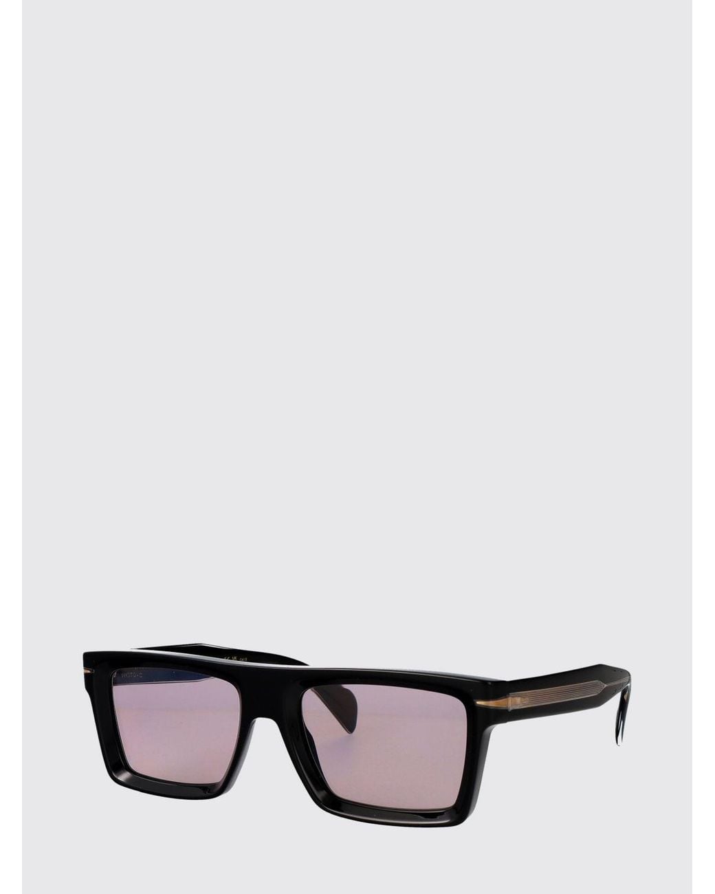 David Beckham Black Rectangular Acetate Aviator Sunglasses for men