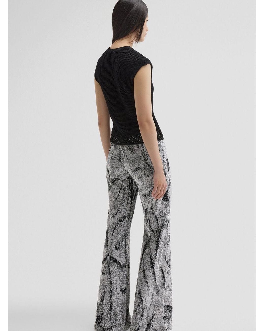 MACCAPANI Gray Easy Flared Trousers