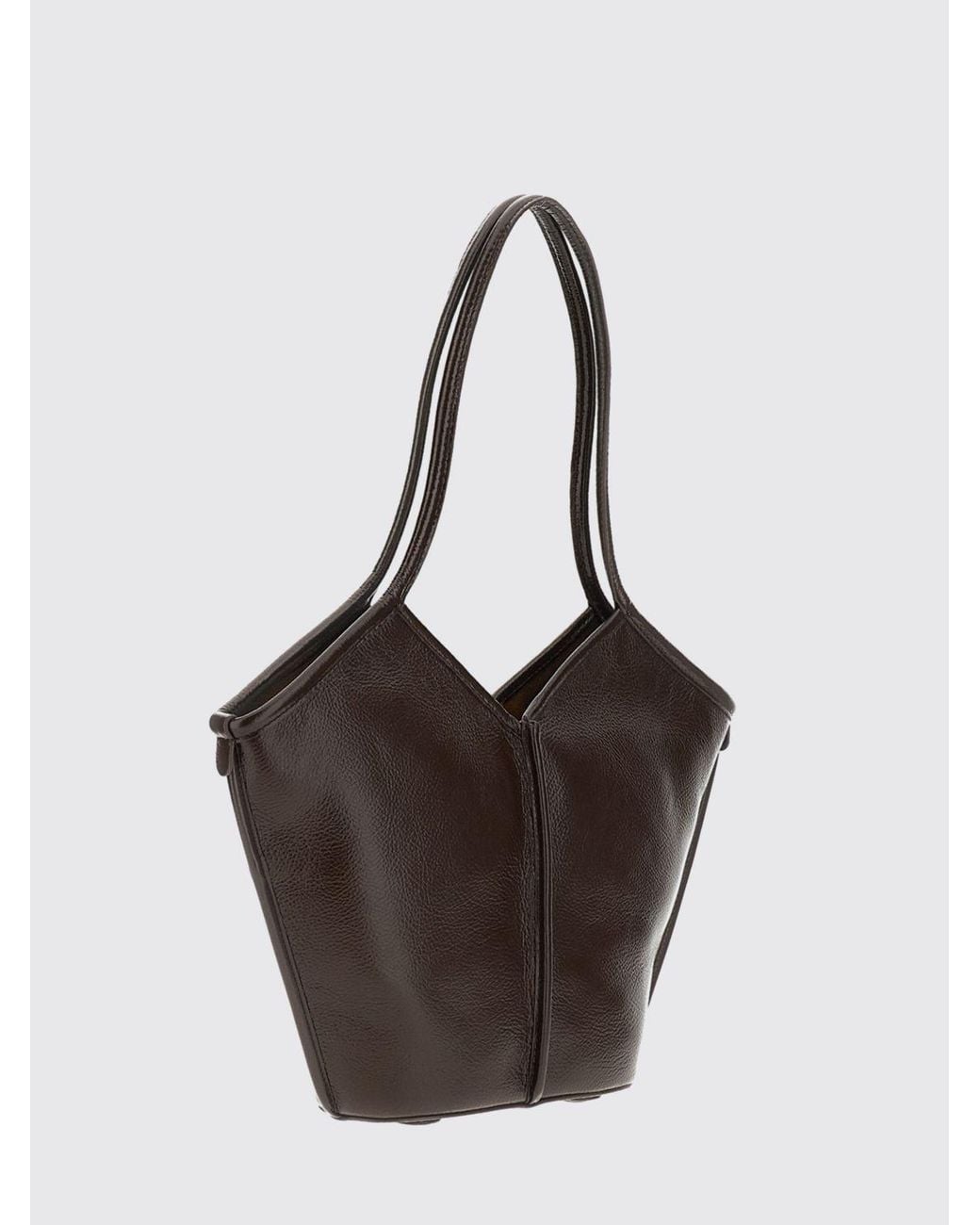 Hereu Brown Calella S Smooth Calfskin Tote Bag With Internal Pouch