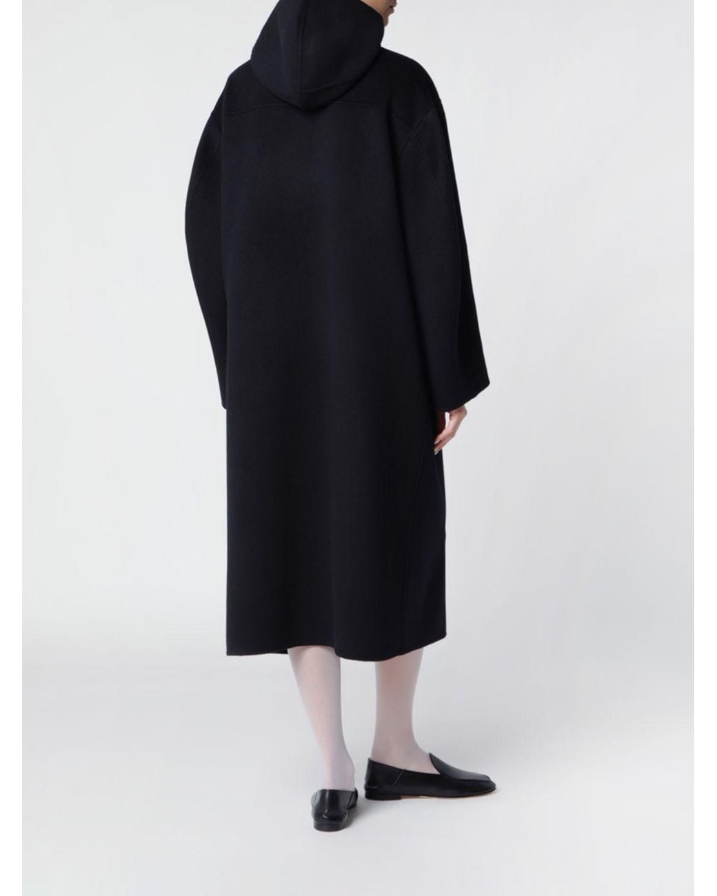 Rohe Black Long Duffle Coat