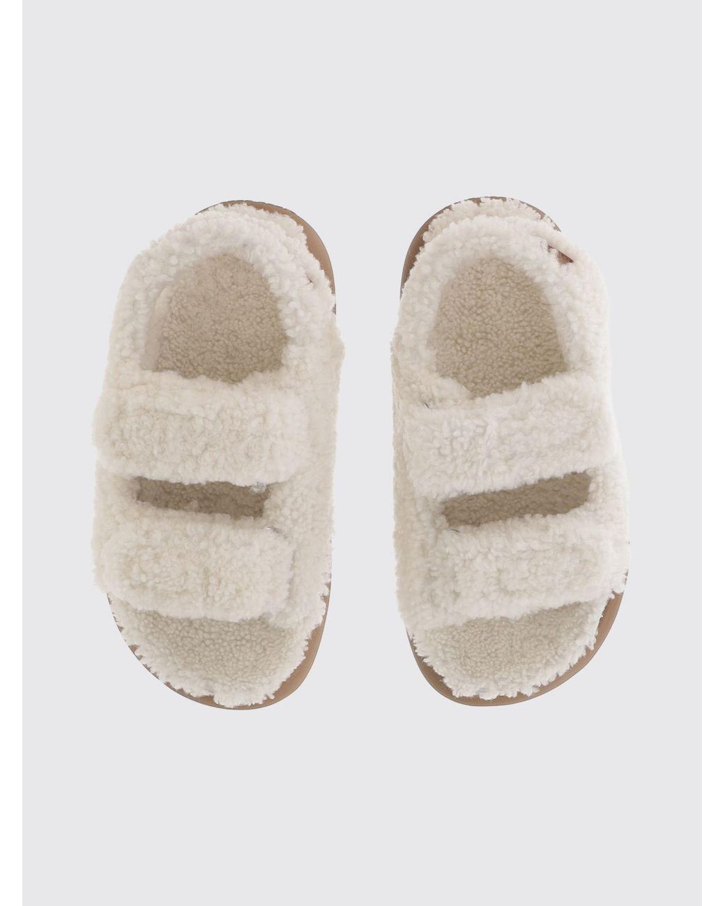 Moon Boot White Shearling Sandal
