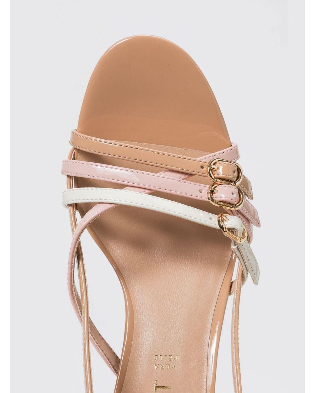 Twinset Pink Faux Leather Sandals