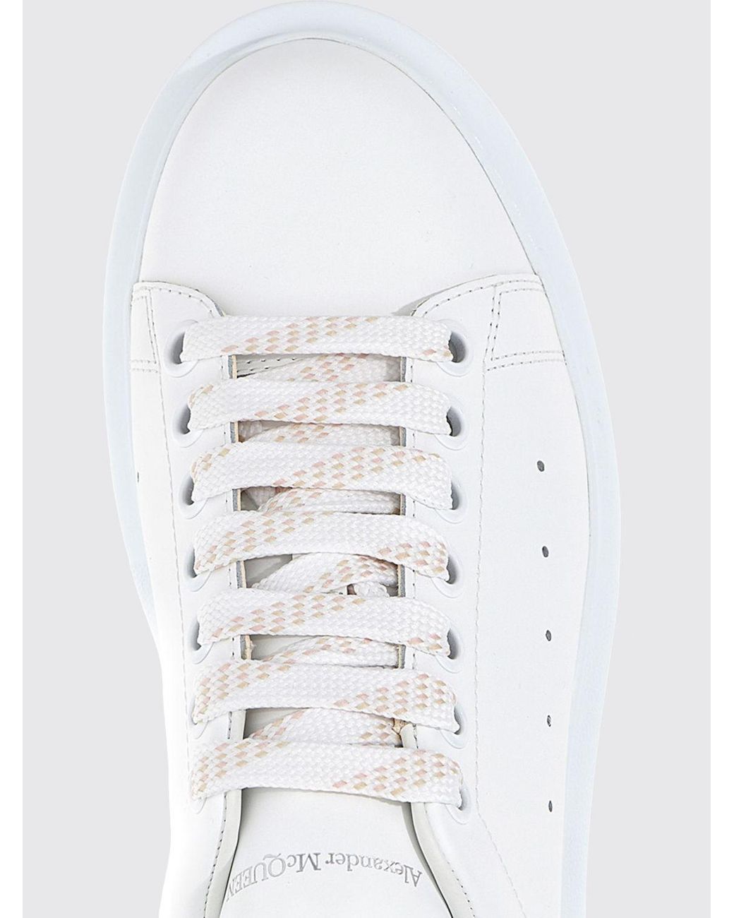 McQueen White Oversize Leather Sneakers