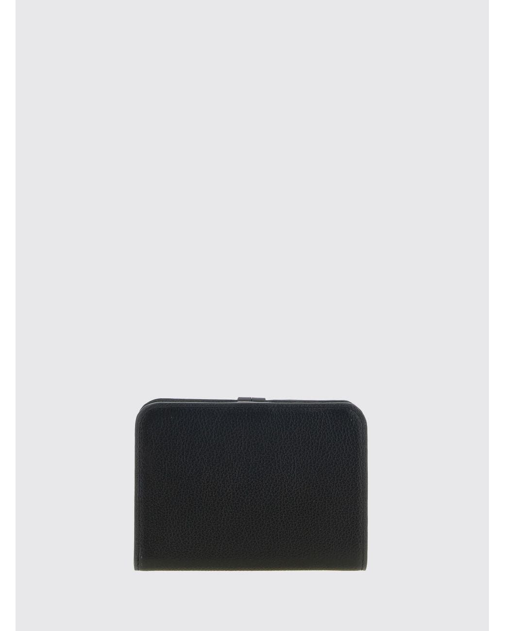 Chloé Black Chlo&Eacute Calfskin Leather Bifold Wallet With Logo Charm
