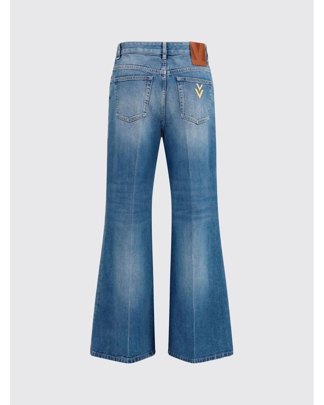 Valentino Garavani Blue High-Waisted Flare Jeans