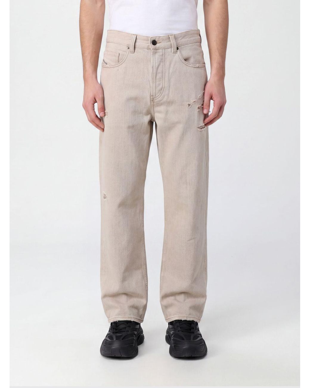 DIESEL Natural 2001 D-Macro Low-Rise Wide-Leg Jeans for men