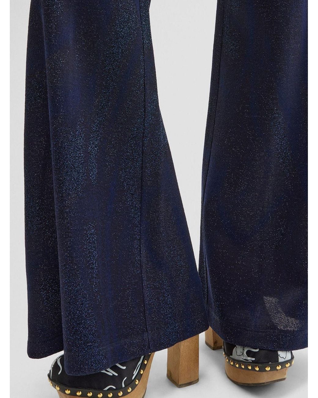 MACCAPANI Blue Easy Flared Trousers