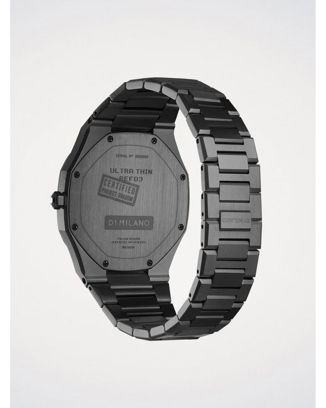 D1 Milano Black Ultra Thin Shadow 40 Mm Watch for men