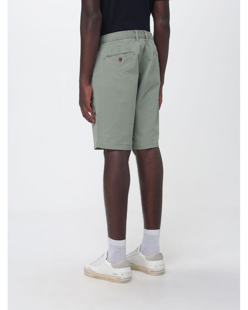 Blauer Gray Stretch Cotton Chino Shorts for men