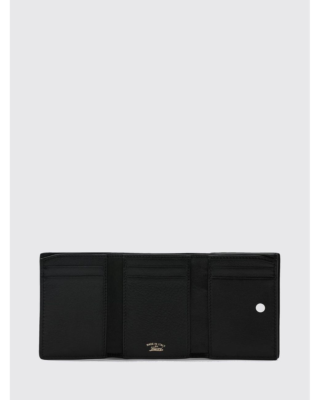 Gucci White Dreifach Gefaltete Horsebit Web Kalbsleder-Brieftasche Von Mit Web-Detail