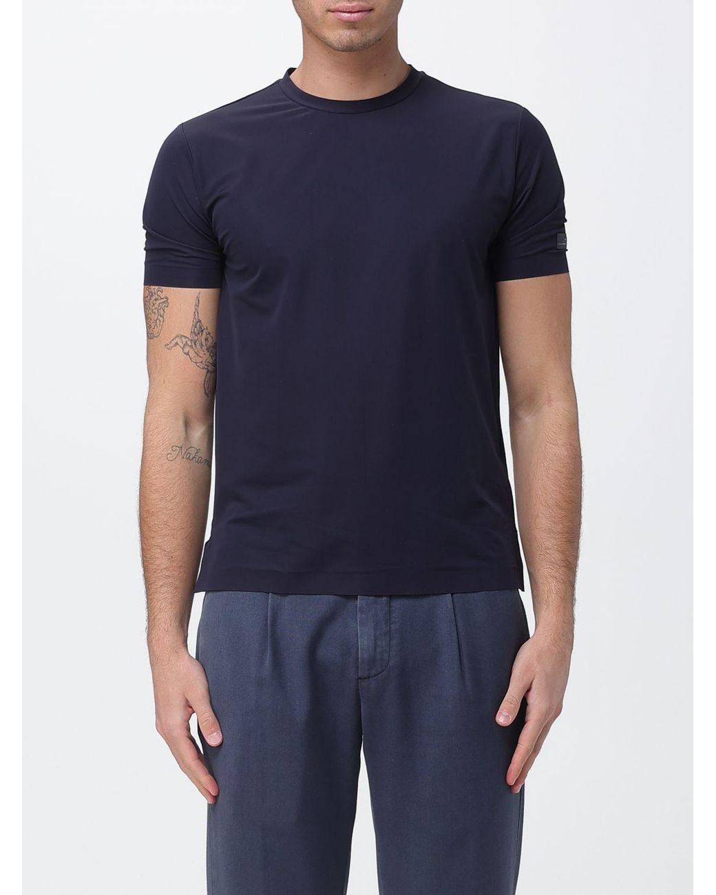 Heskimo Blue Nylon T-Shirt for men