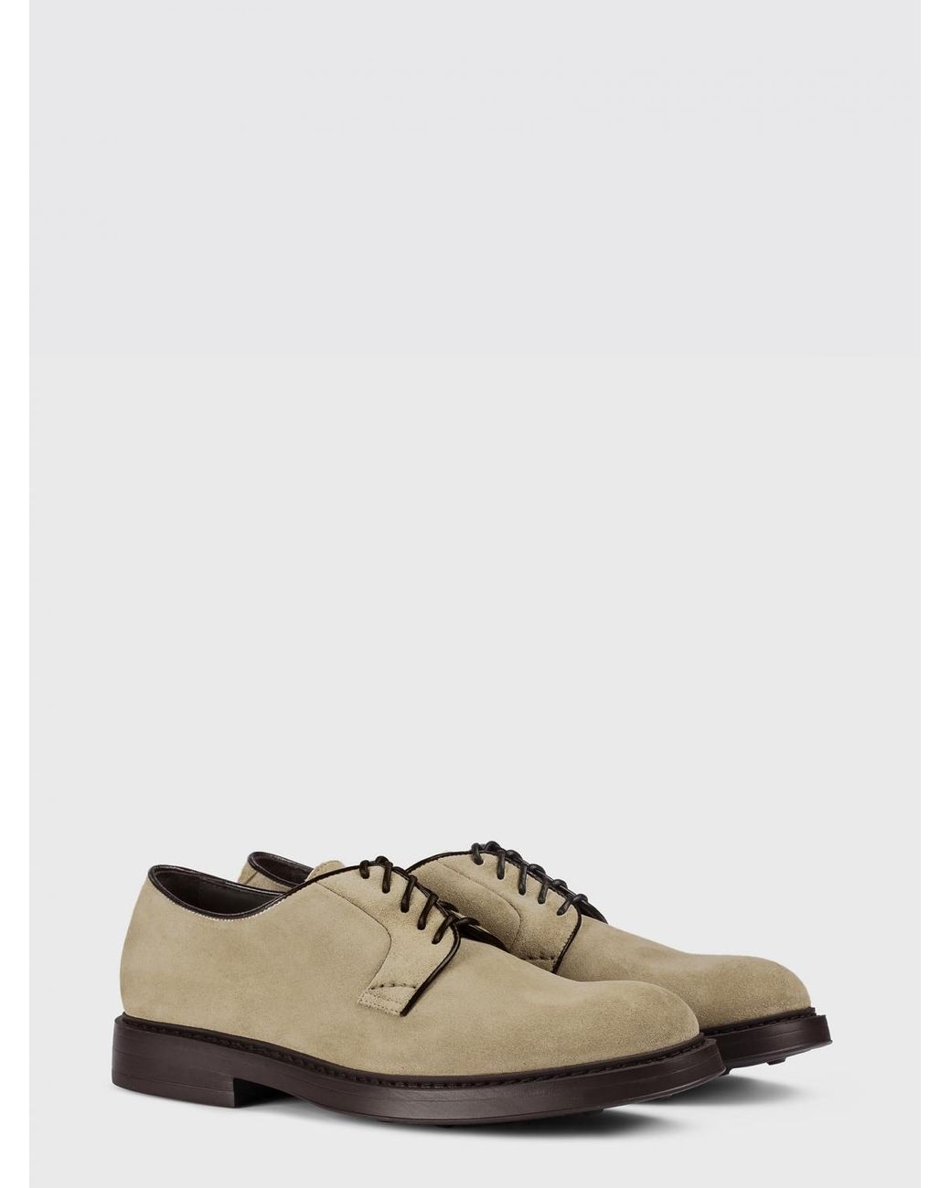 Doucal's White Suede Derby Shoes for men