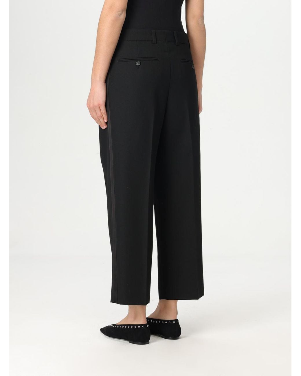 Totême Black Wide Leg Trousers