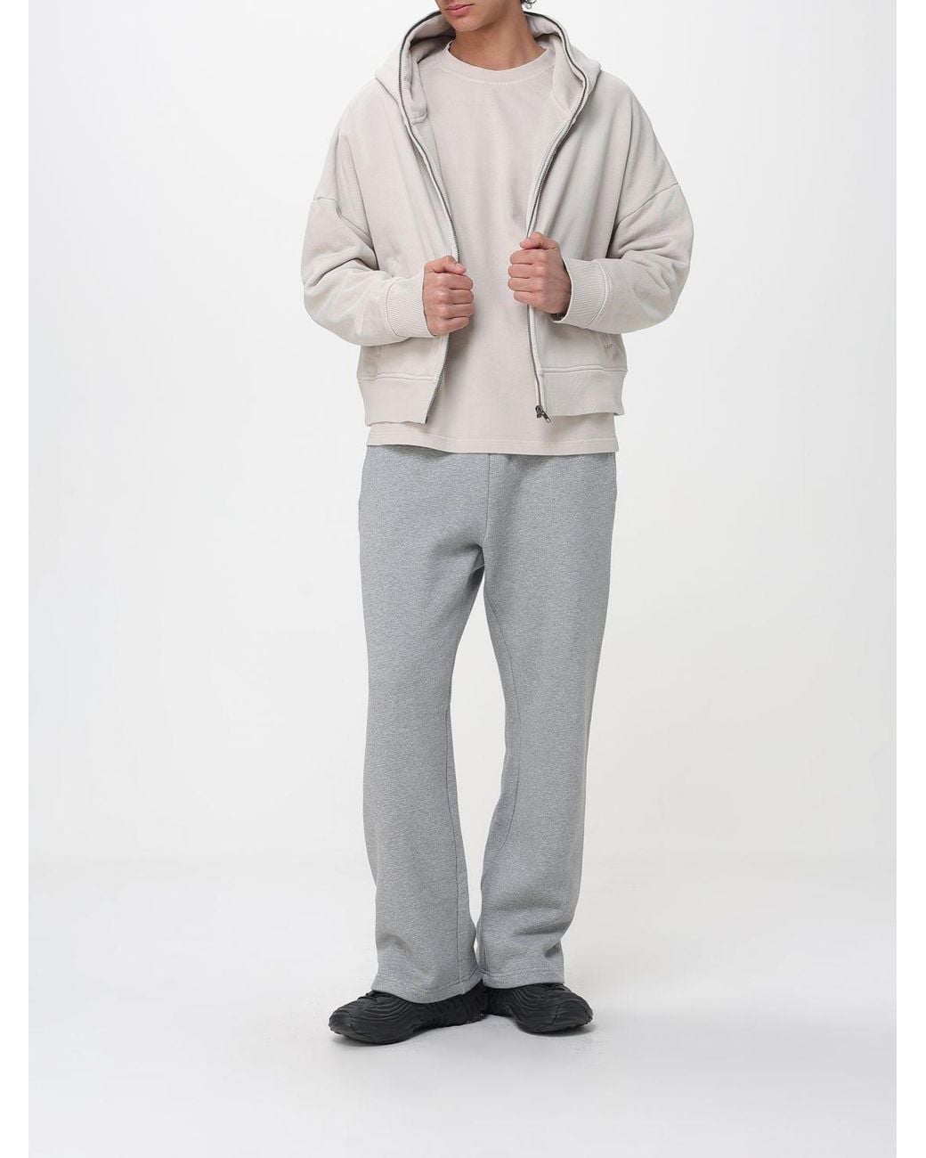 Entire studios Gray Cotton Hoodie for men