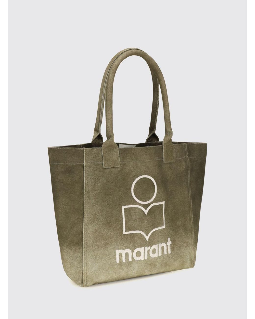 Isabel Marant White Yenky Cotton Tote Bag With Contrasting Embroidered Logo
