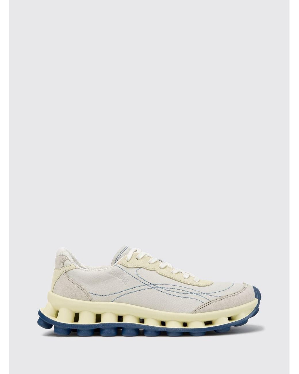Camper White Pelotissima Leather And Nubuck Trainers With Xl Extralight Sole for men