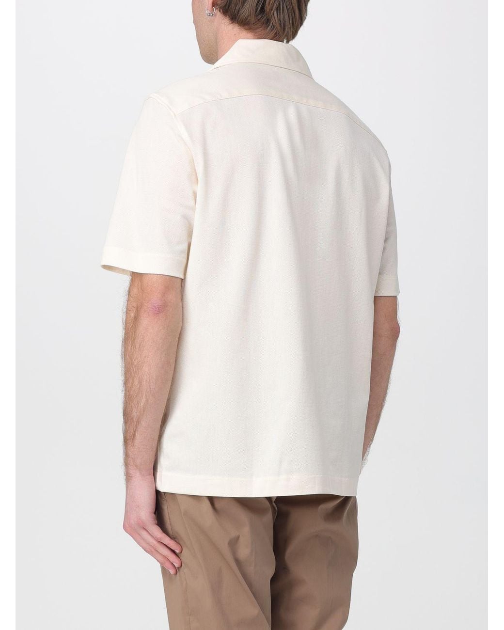 Fred Perry White Casual Cotton Shirt for men