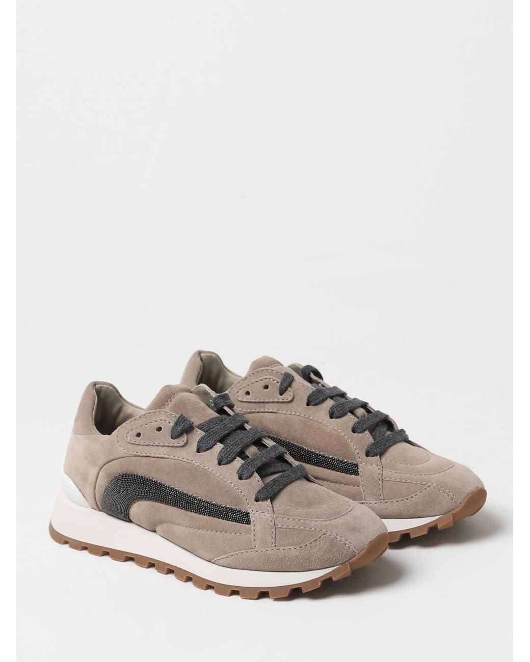 Brunello Cucinelli Gray Sneakers Shoes