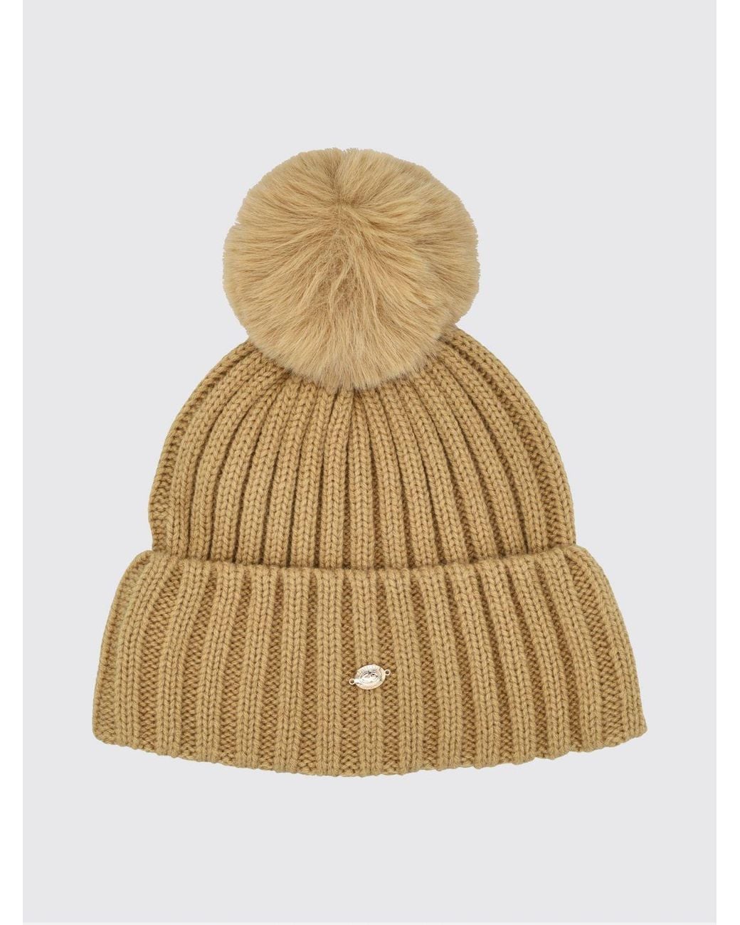 Goldbergh Natural Wool Cuffed Beanie With Pom-Pom Application