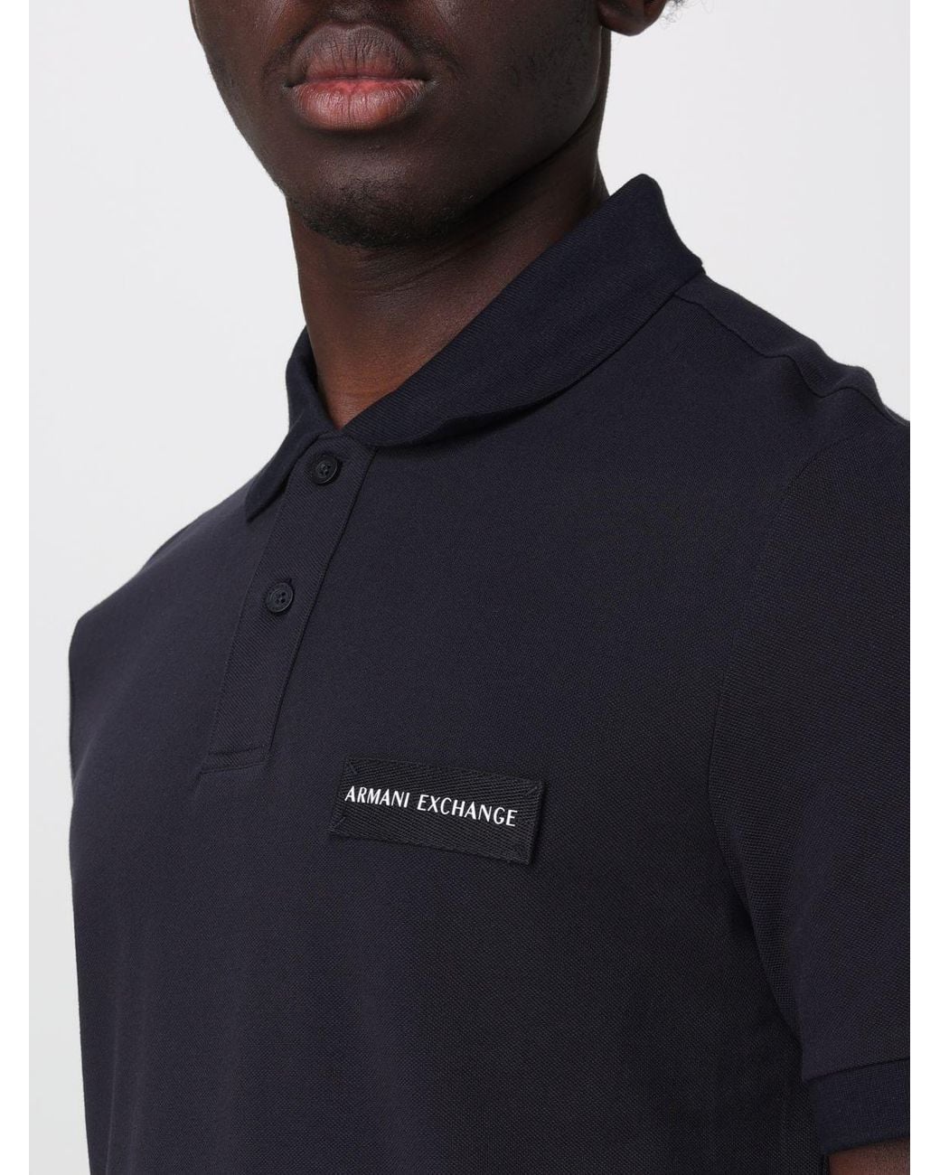 ARMANI EXCHANGE Blue Polo Shirt for men