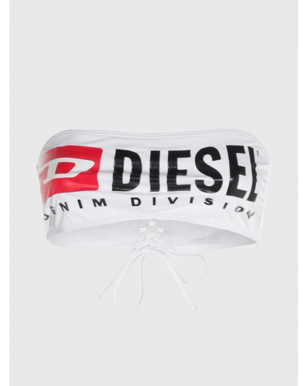 DIESEL White Bfb-Bryna Bikini Top Swimsuit