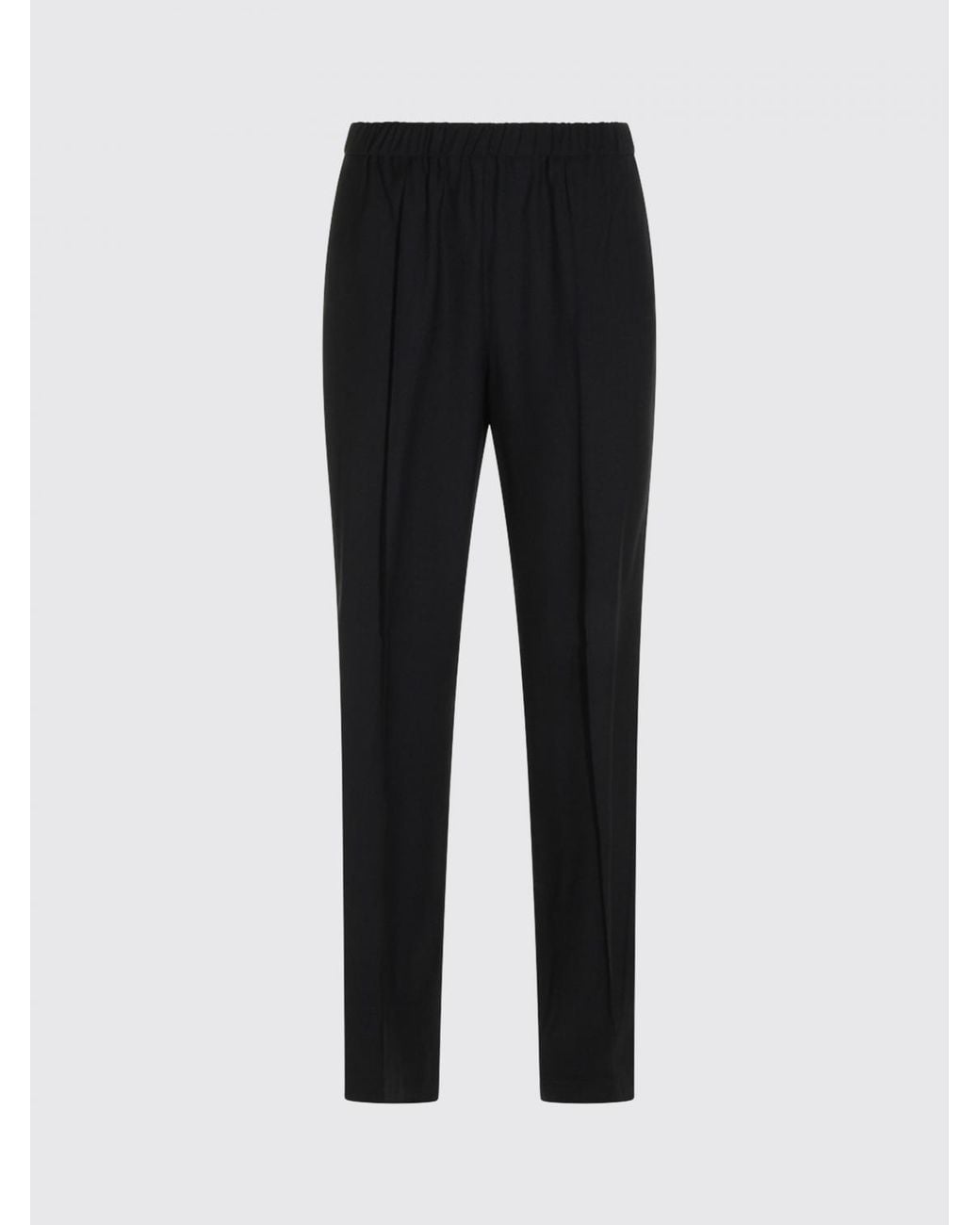 Fabiana Filippi Black Slim Fit Wool Blend Skinny Pants With Monile Detail