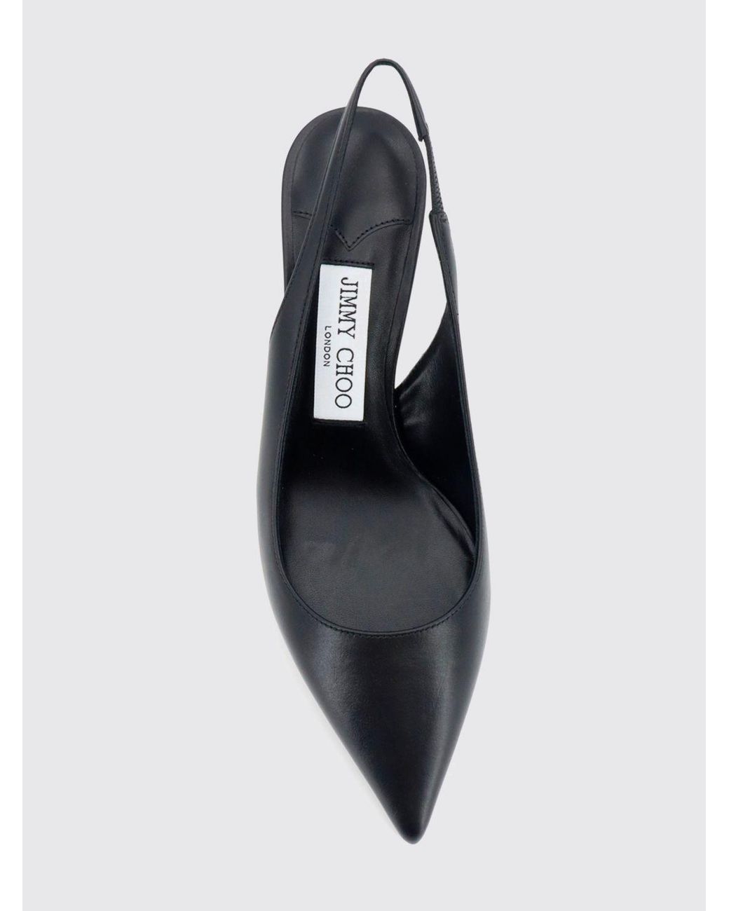 Jimmy Choo Black Love Smooth Calfskin Slingback Pumps With Mid-Heel