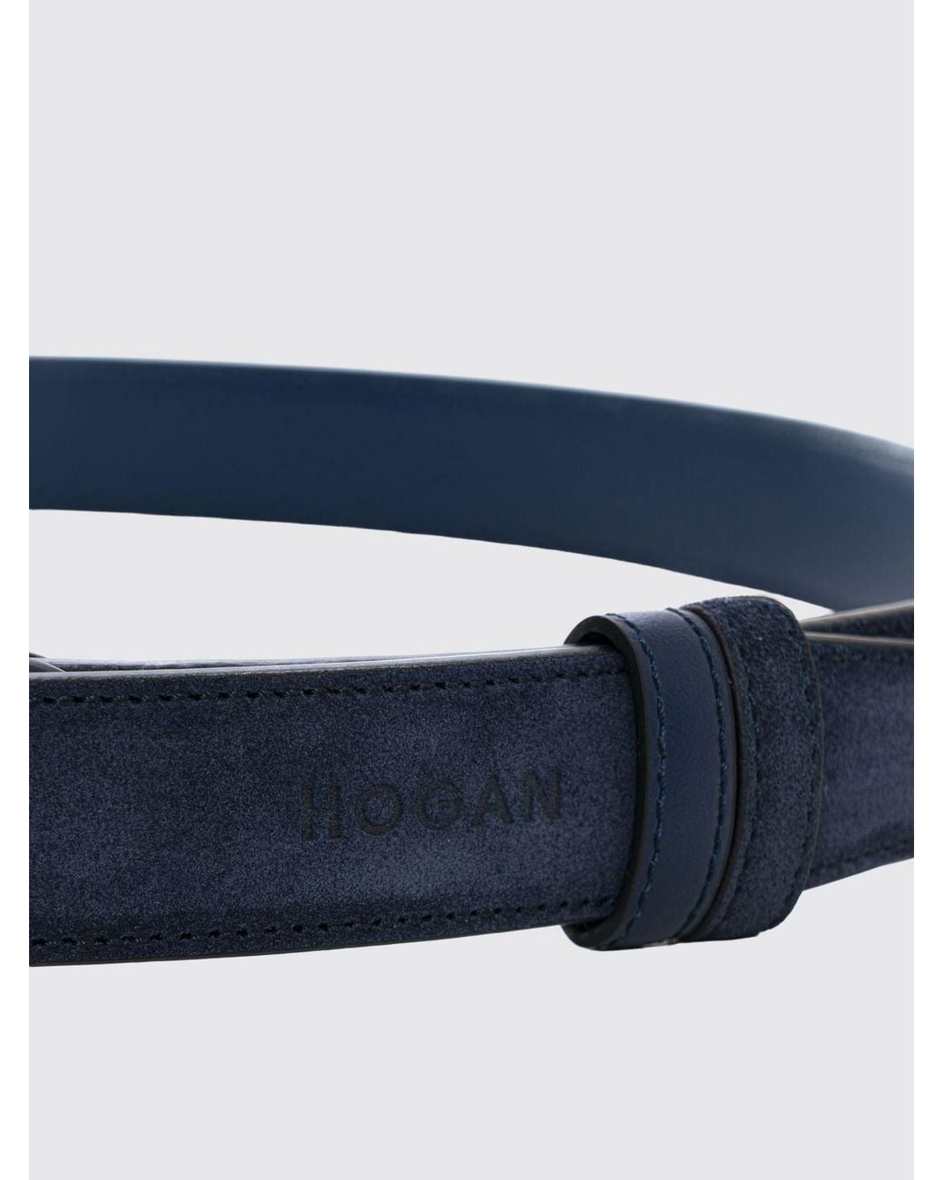 Cinturón Reversible De Piel Hogan de hombre de color Blue