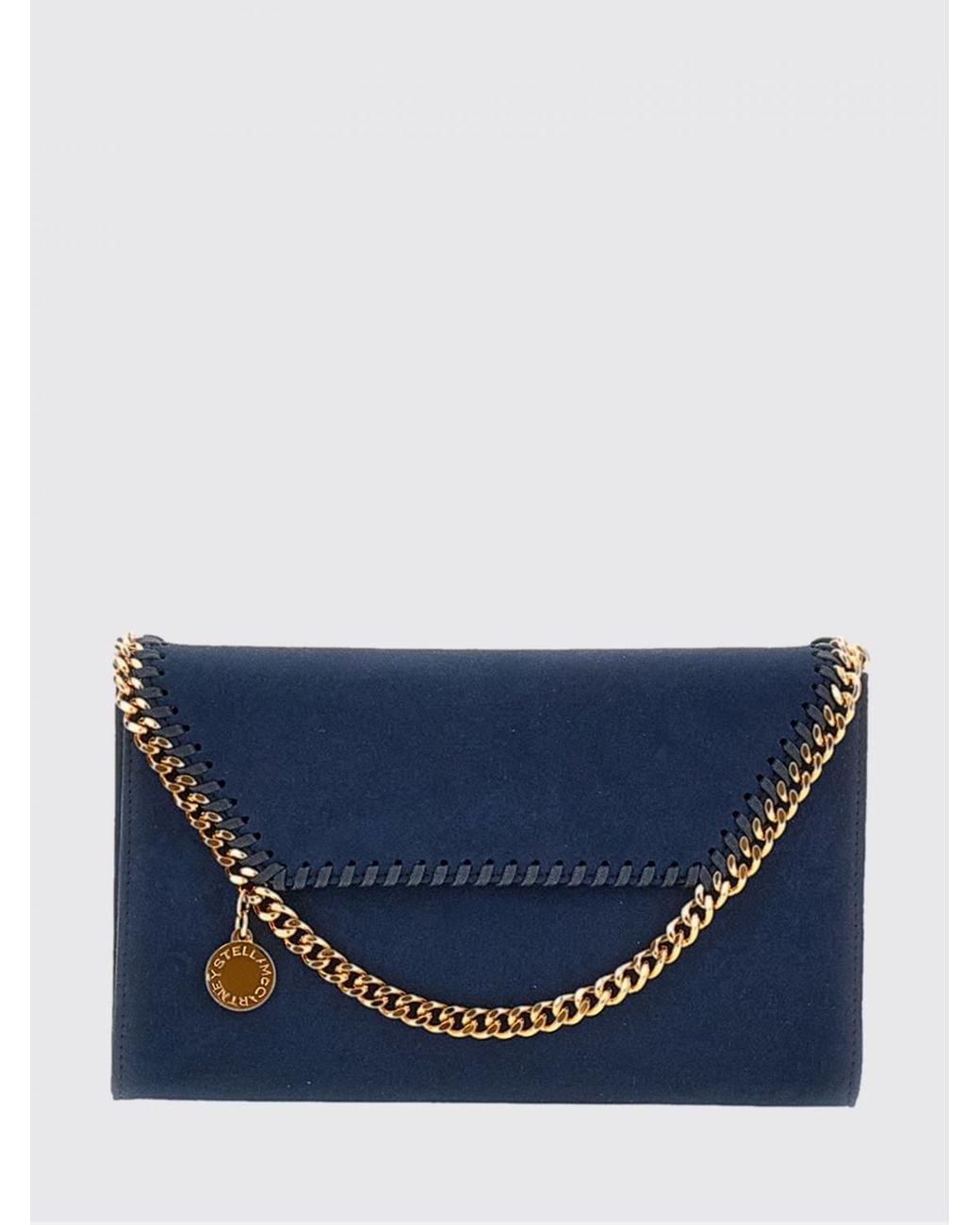 Stella McCartney Blue Falabella Eco Alter Mat Wallet On Chain With Chain Strap