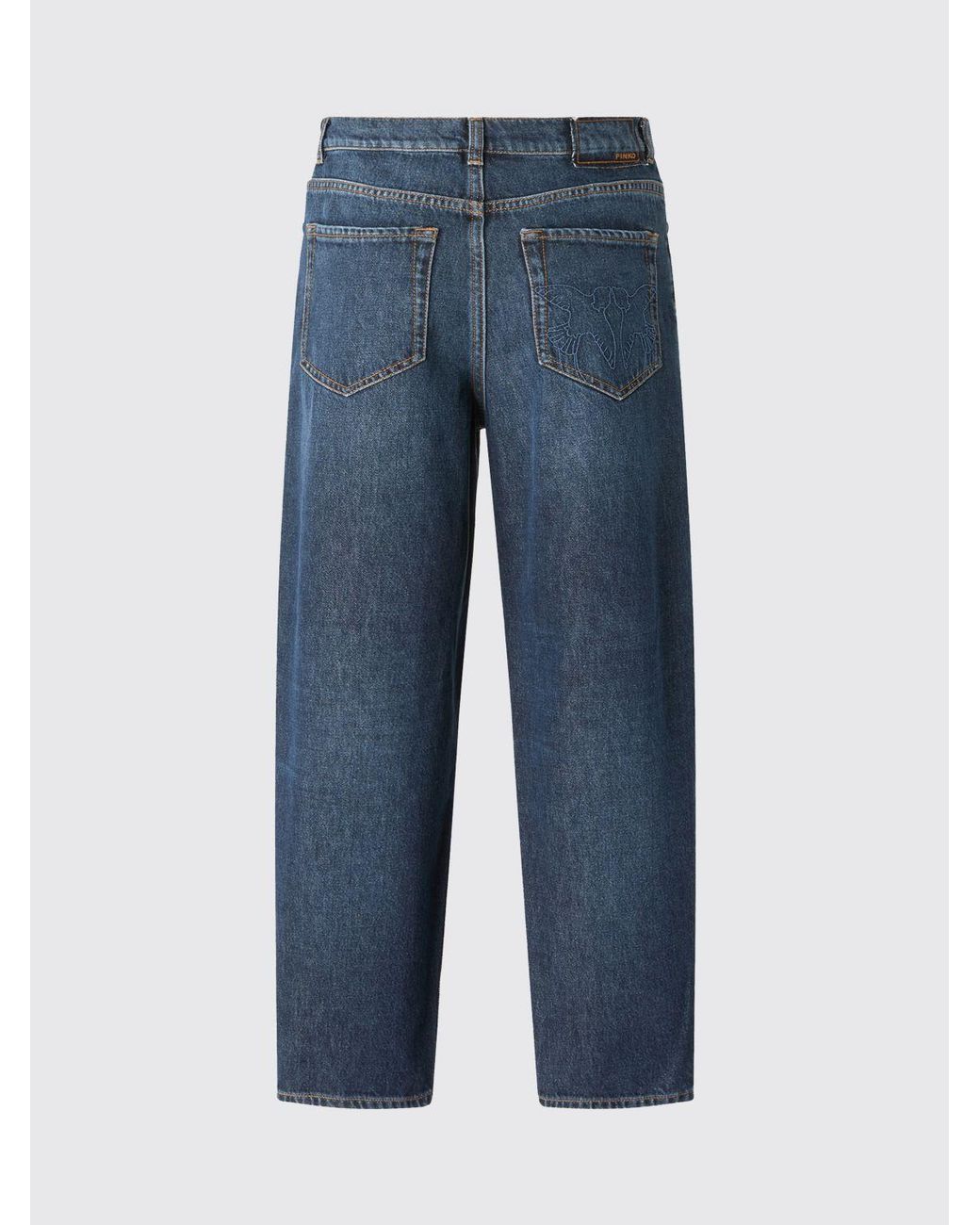 Pinko Blue Estelle Mid-Rise Baggy Jeans