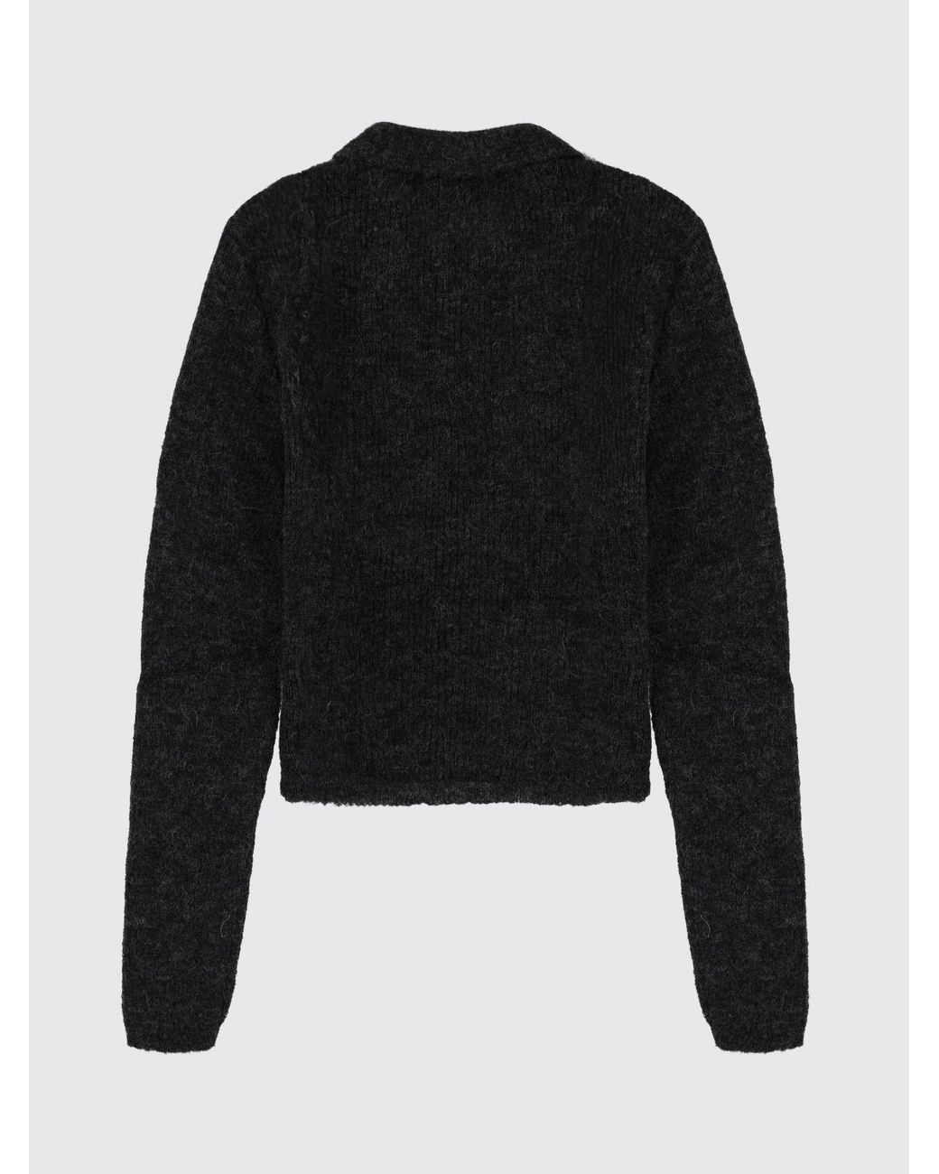 Our Legacy Black Wool Polo Cardigan