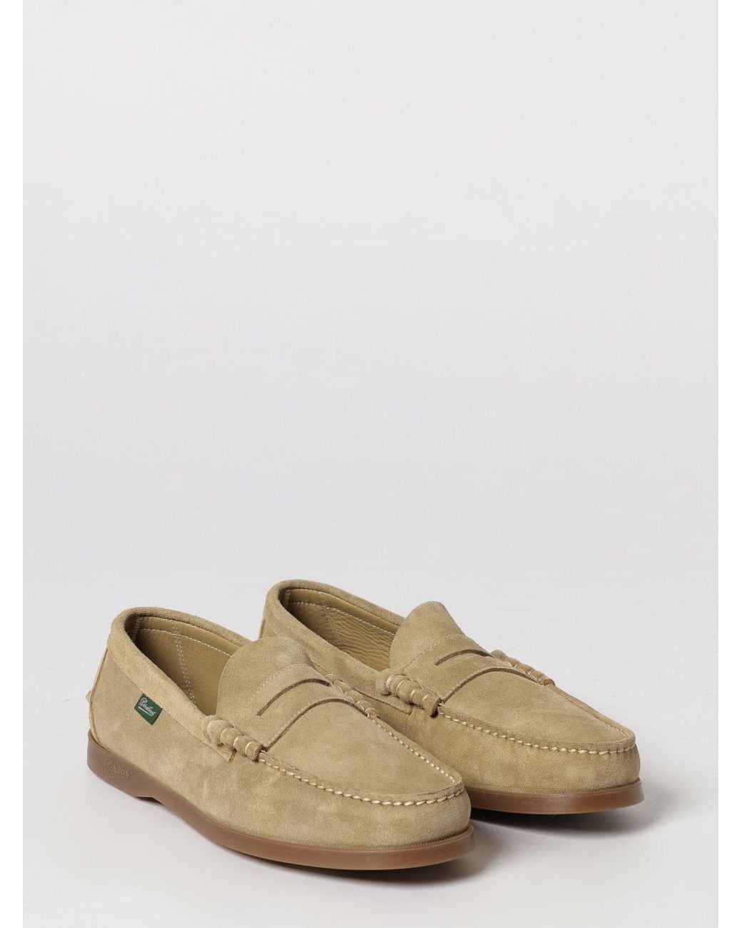 Paraboot Multicolor Classic Suede Loafers With Penny Bar And Rubber Sole for men