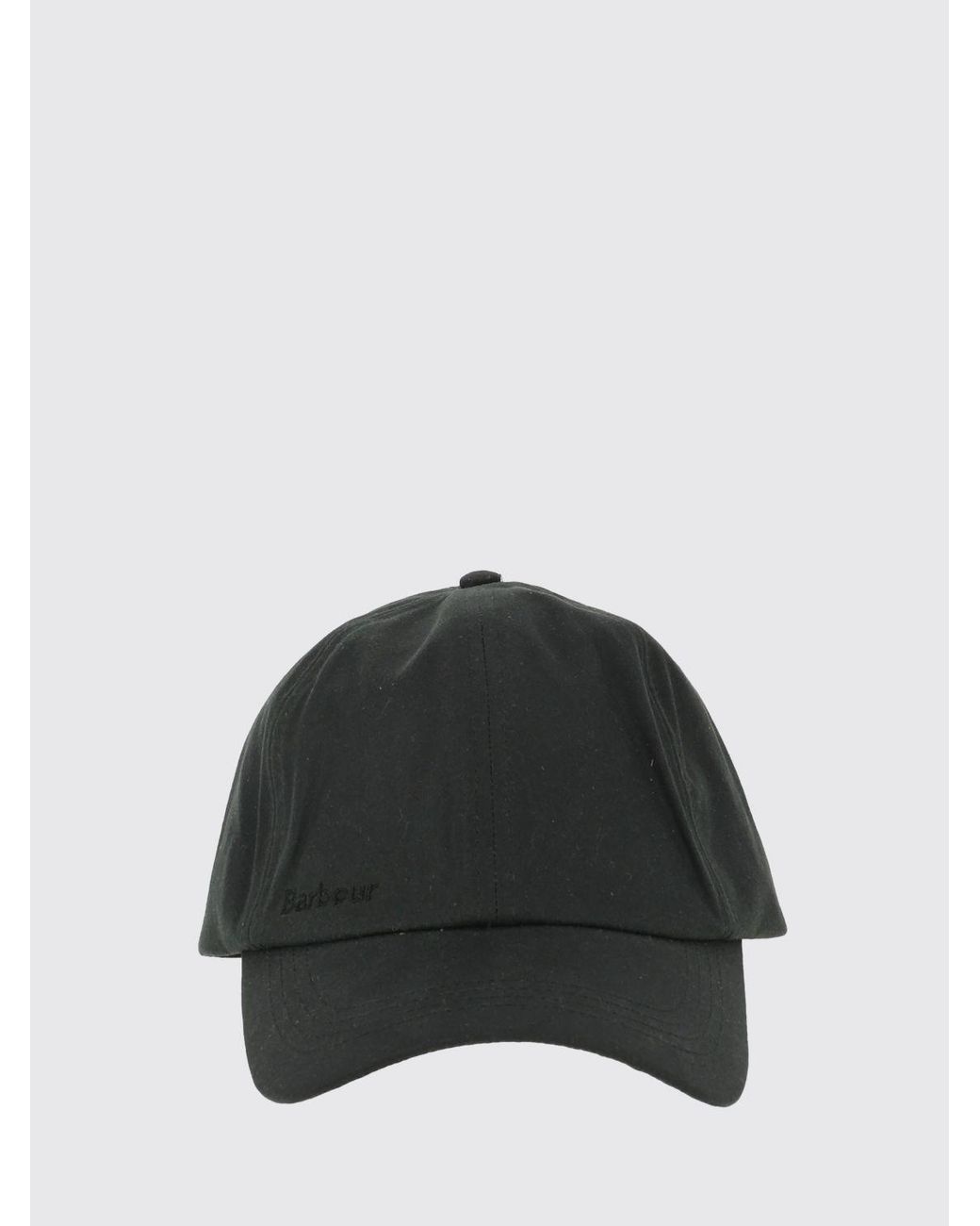 Barbour Black Cotton Baseball Cap With Applied Logo And Adjustable Strap for men