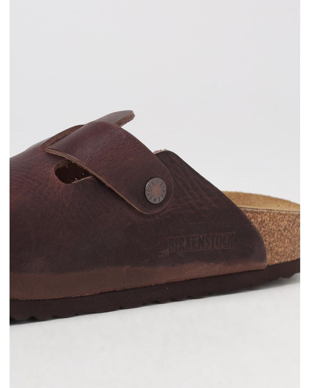 Birkenstock Brown Boston Oiled Leather Clogs for men