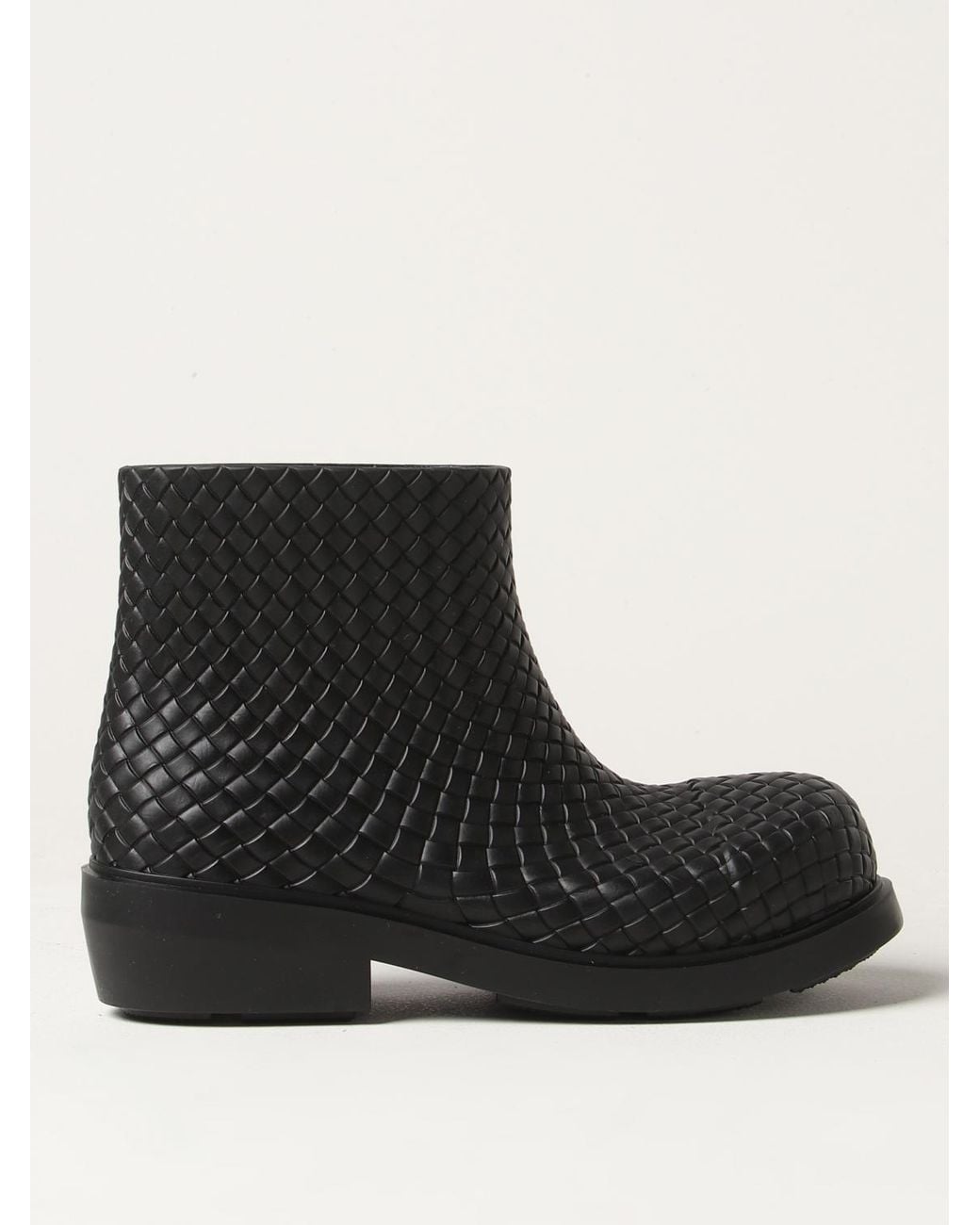 Bottega Veneta Black Lug Ankle Boots for men