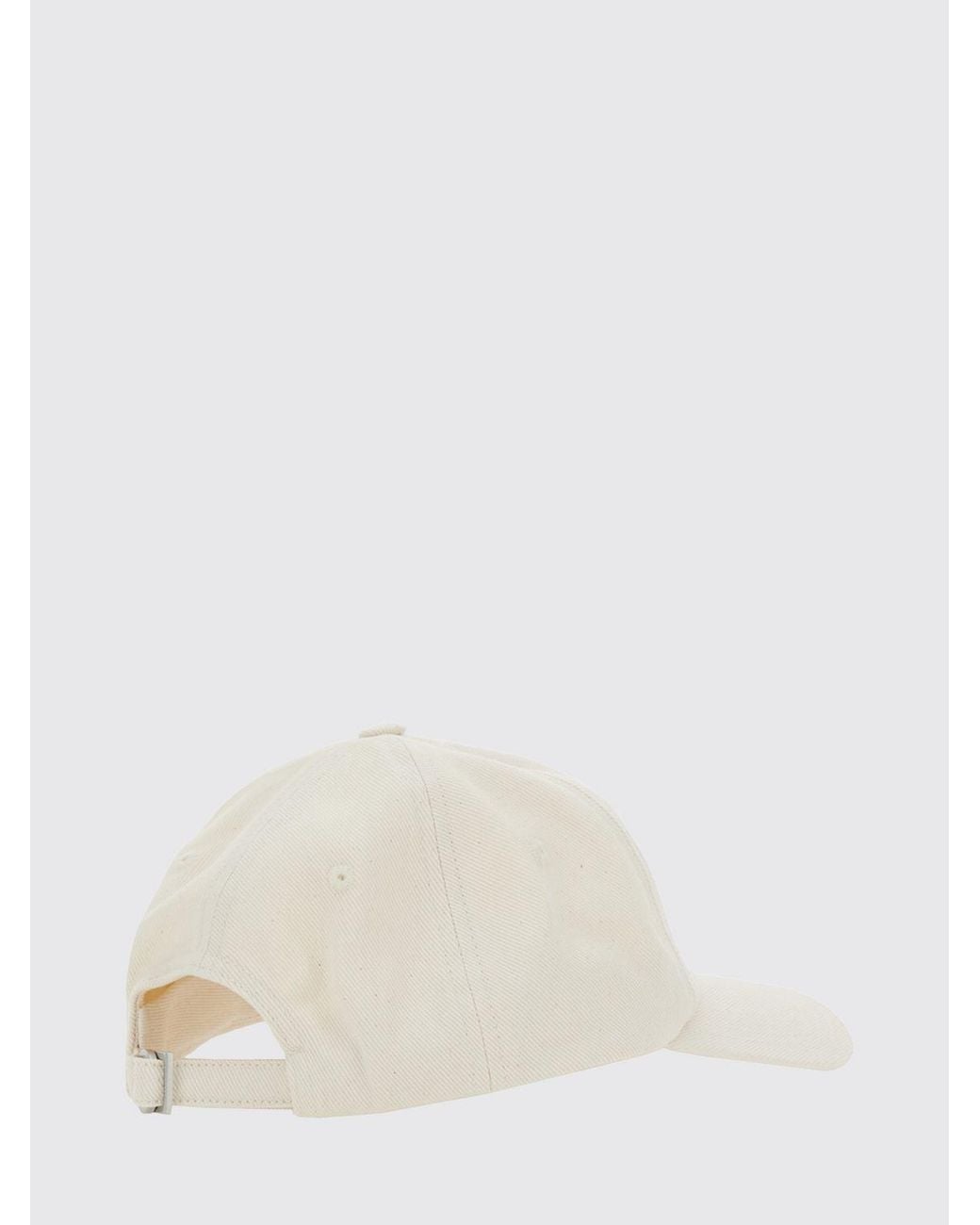 Jacquemus White Gadjo Cotton Twill Baseball Cap With Metal Logo
