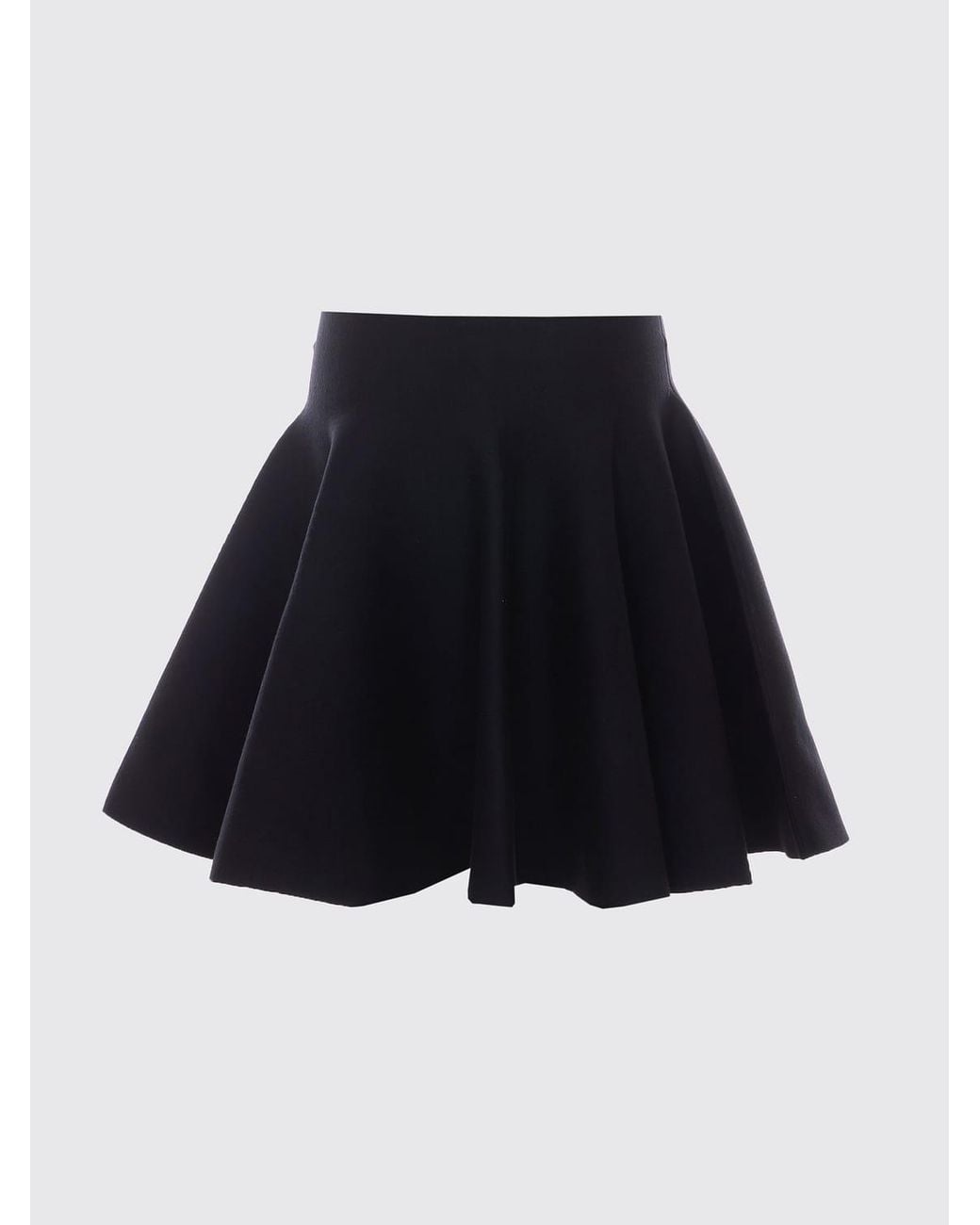 Alaïa Black High-Waisted Flared Knit Mini Skirt