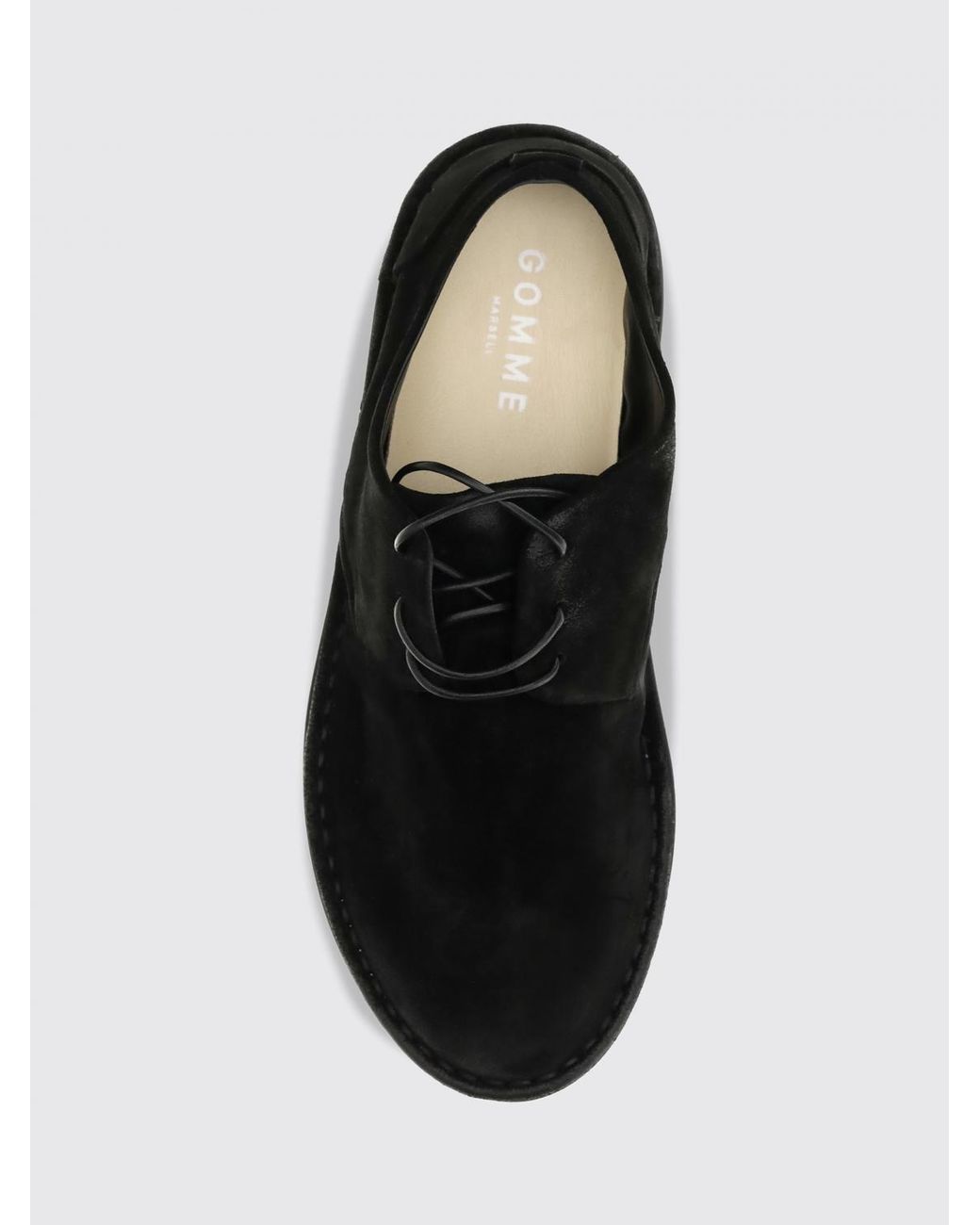 Marsèll Black Sancrispa Alta Pomice Suede Derby Shoes With High Sole for men