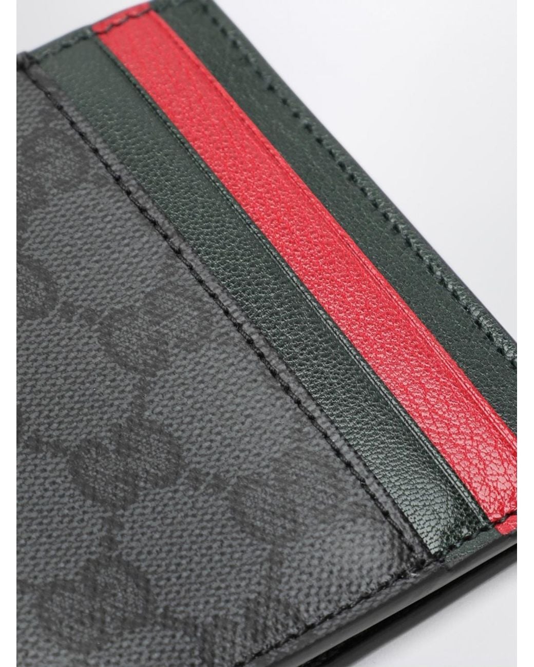 Gucci White Gg Supreme Monogram Bifold Wallet With Stripe Detail for men