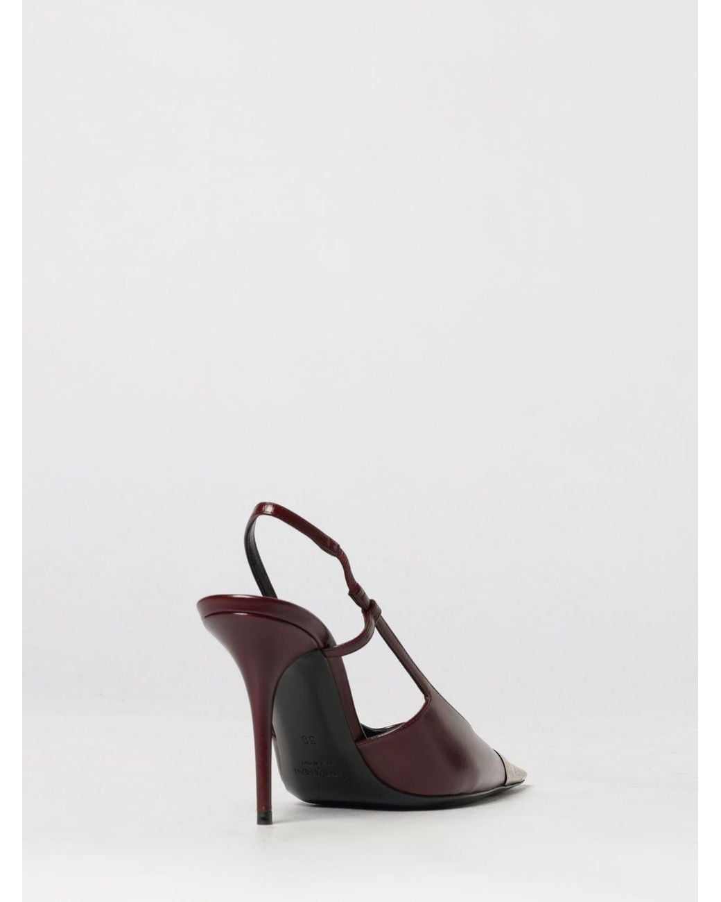 Saint Laurent Pink Jeanne Calfskin Leather Slingback Pumps With Stiletto Heel