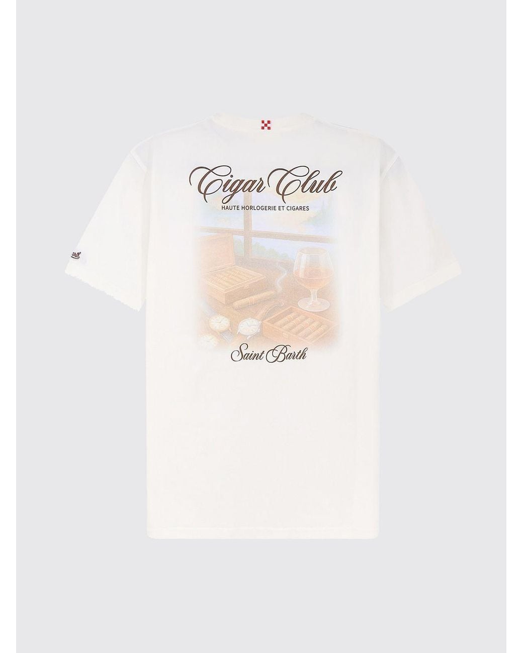 Mc2 Saint Barth White Printed Cotton T-Shirt for men